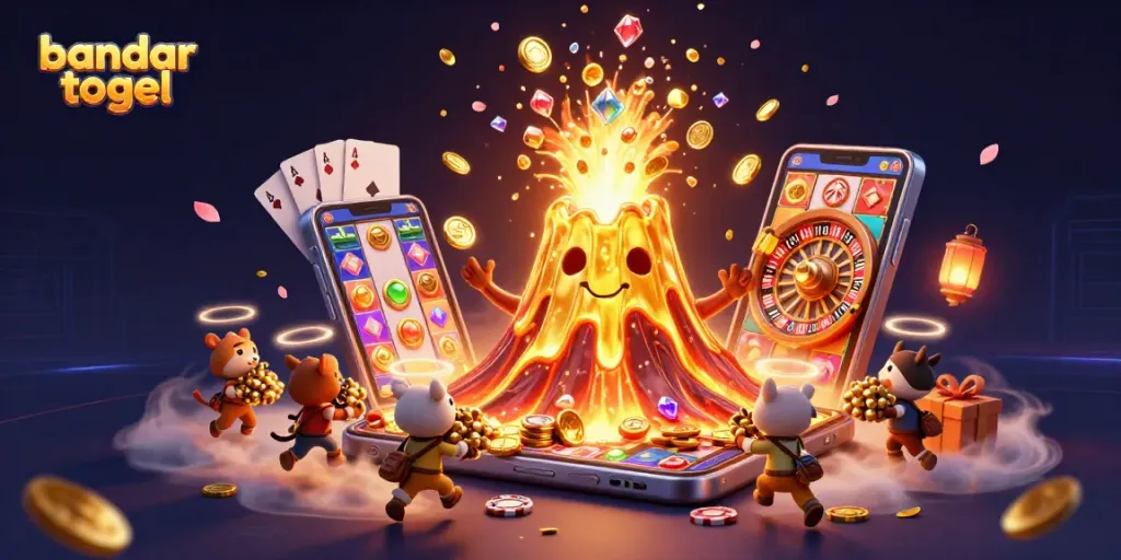 Mainkan bandar togel sambil dikelilingi harta karun di ilustrasi 3D yang memukau.