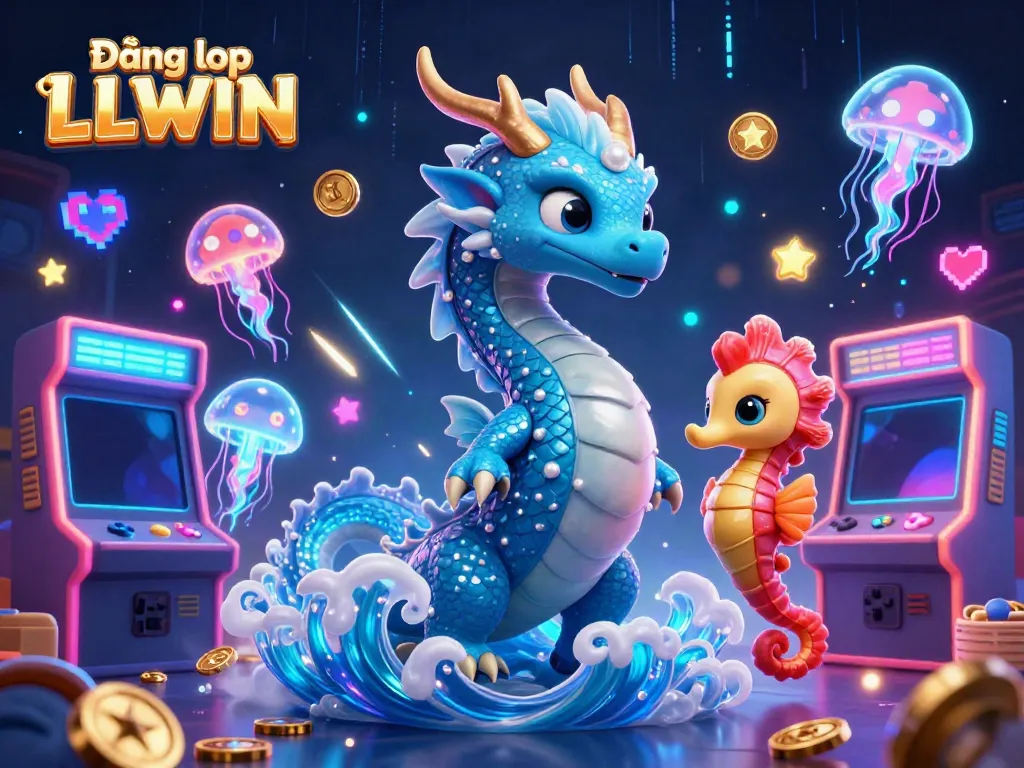 Trigger excitement and winnings with Đăng nhập LLWIN in this striking casino illustration featuring dynamic gaming elements.
