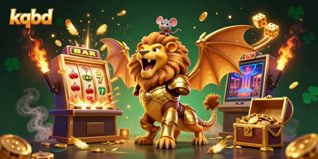 Bet on kqbd with a dynamic scene of golden chimera and exciting casino elements.